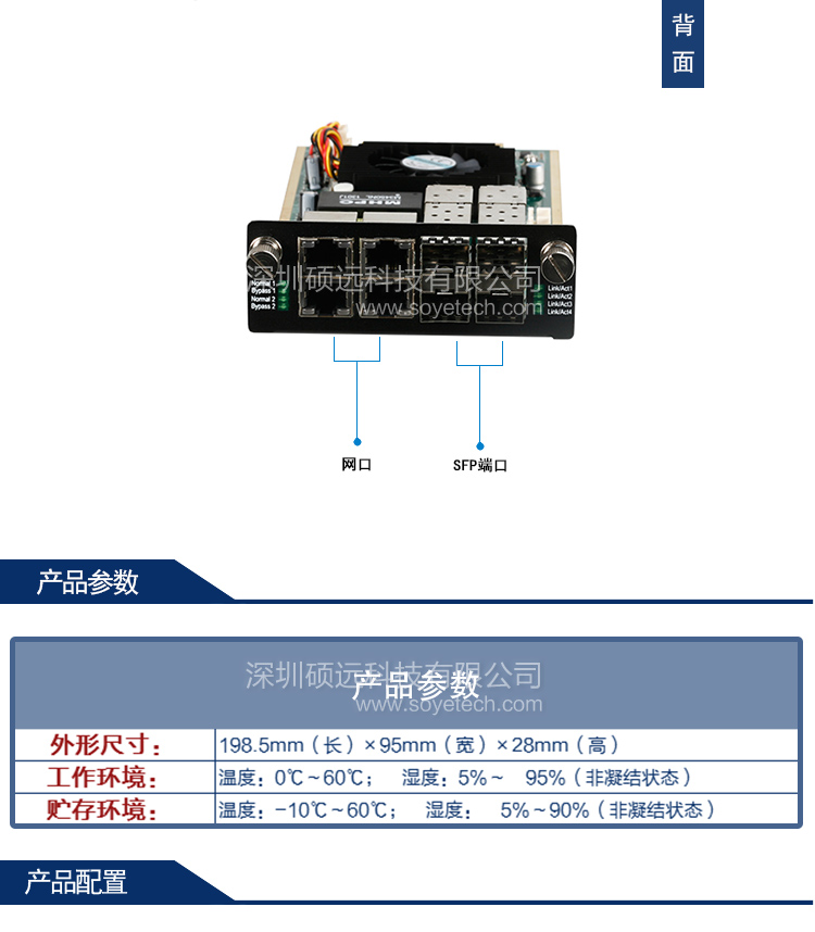 研祥四電口+四光口千兆網(wǎng)絡(luò)模塊，帶2組BYPASSENM-4824ES