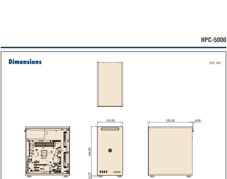 研華HPC-5000 microATX / Mini-ITX主板的小型塔式機(jī)箱