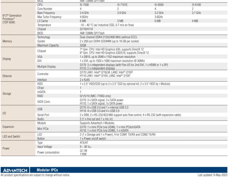 研華MIC-7700 Intel? 第六代/第七代 Core i 臺(tái)式機(jī)處理器緊湊型無風(fēng)扇系統(tǒng)