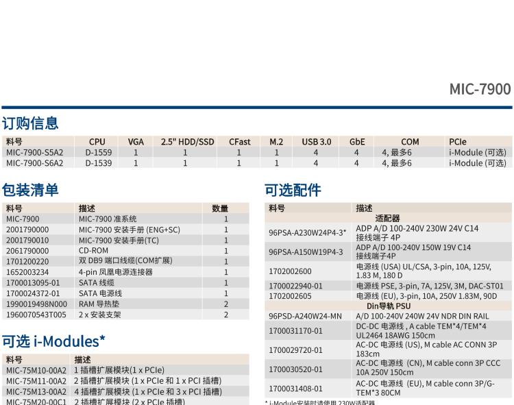 研華MIC-7900 Intel Xeon 板載處理器緊湊型無風扇系統(tǒng)