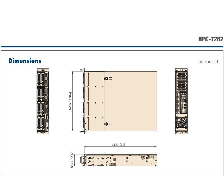 研華HPC-7282 2U 機(jī)架式機(jī)箱，適用于 Micro/ATX 服務(wù)器主板，支持8個(gè)2.5寸/3.5寸熱插拔硬盤(pán)，7個(gè)半高擴(kuò)展槽