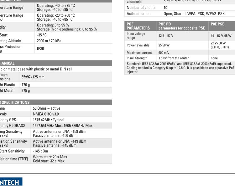 研華BB-SR30519110 SmartFlex, NAM, 5x Ethernet, Wi-Fi, PoE PD, Plastic, Without Accessories