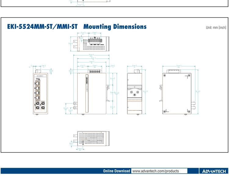 研華EKI-5524MMI 2光4電百兆ProView(組態(tài))系列工業(yè)以太網(wǎng)交換機(jī)(包含單模/多模、SC/ST接口)