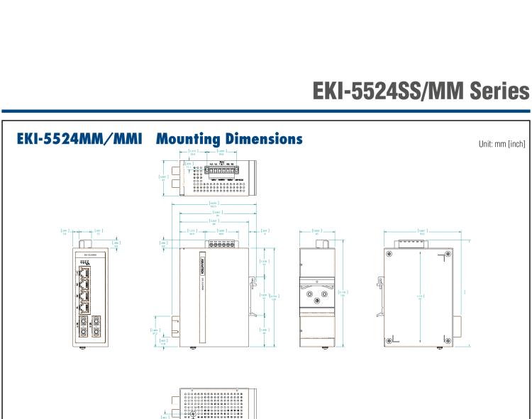 研華EKI-5524SSI-ST 2光4電百兆ProView(組態(tài))系列工業(yè)以太網(wǎng)交換機(jī)(包含單模/多模、SC/ST接口)