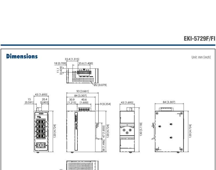 研華EKI-5729FI 2 SFP千兆光8千兆電寬溫型ProView(組態(tài))系列工業(yè)以太網(wǎng)交換機(jī)