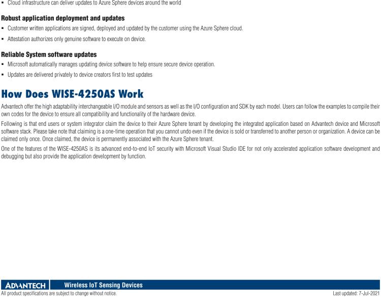 研華WISE-4250AS 2.4G/5G Wi-Fi IoT Wireless I/O Module driving with Azure Sphere