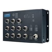 研華EKI-9510E-2GML 10個百兆M12端口網(wǎng)管型EN50155交換機， 支持24/48 VDC供電