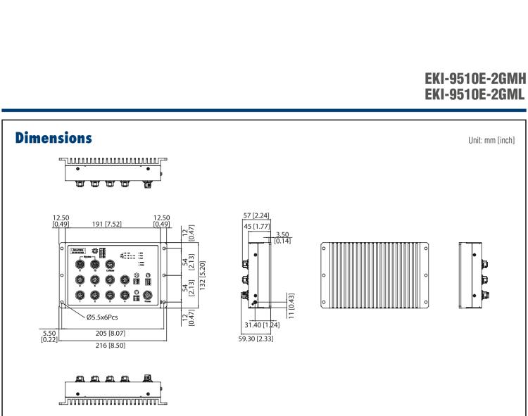 研華EKI-9510E-2GMH 10個百兆M12端口網(wǎng)管型EN50155交換機， 支持72/96/110 VDC供電