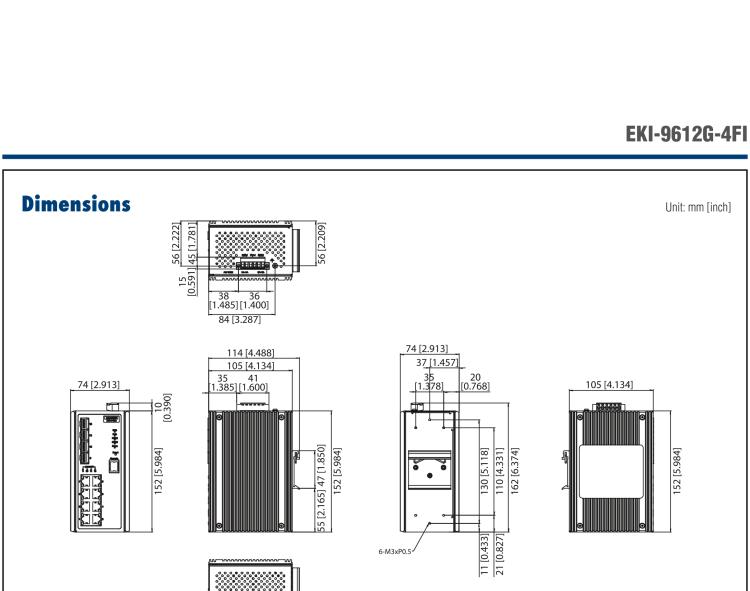 研華EKI-9612G-4FI 8GE+4G SFP 三層網(wǎng)管型以太網(wǎng)交換機，-40～75℃