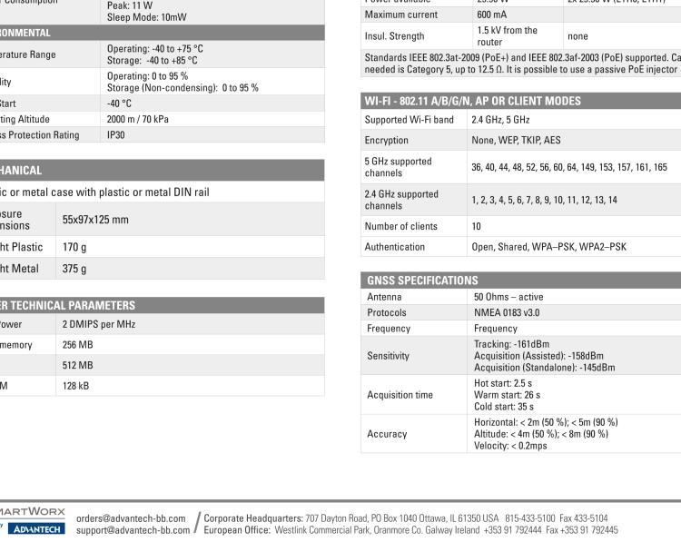 研華BB-SR30818425-SWH SmartFlex, AUS/NZ, 3x Ethernet, 1x RS232, 1x RS485, Wi-Fi, PoE PSE, Metal, International Power Supply (EU, US, UK, AUS)