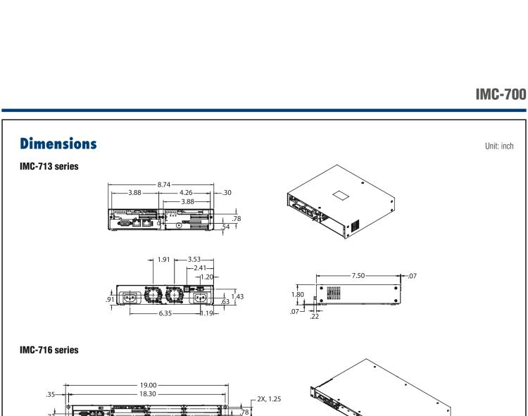 研華IMC-716-AC-US-A Managed Modular 6-slot Media Converter Chassis, AC Power (also known as MediaChassis 850-10953-AC)