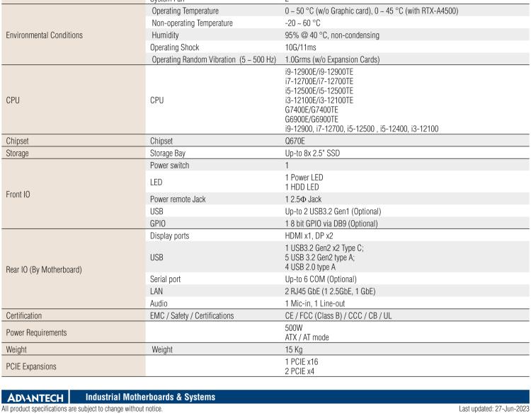 研華EPC-B3588 適配Intel 第12代 Core i 系列處理器，搭載Q670E芯片組?？纱钆銷VIDIA? RTX-A4500顯卡。3U高度，提供高端圖像處理應(yīng)用的解決方案。