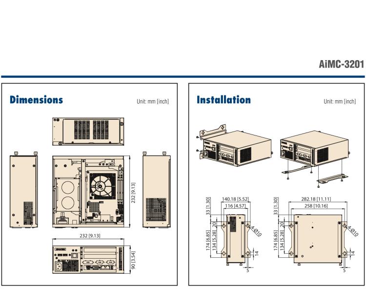 研華AIMC-3201 智能微型計(jì)算機(jī)，支持英特爾酷睿? i7/i5/i3 CPU，H81芯片組, 2個(gè)擴(kuò)展槽, 250W 80Plus 電源