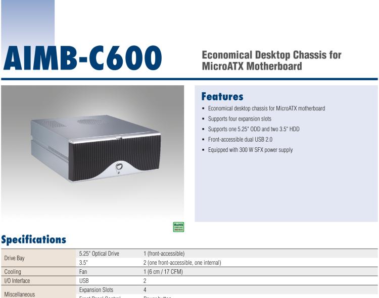 研華AIMB-C600 經(jīng)濟型臺式機箱，用于MicroATX 母板