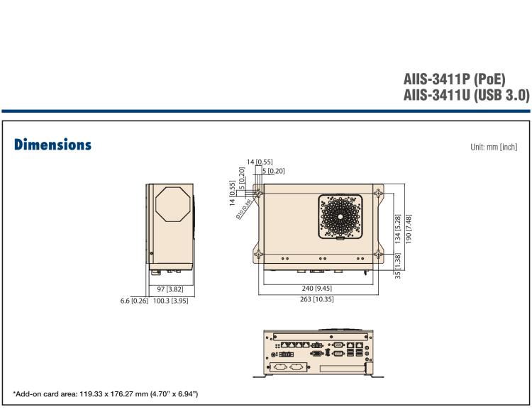 研華AIIS-3411 緊湊型視覺系統(tǒng)，支持Intel? 第10代 Core i CPU, 4路攝像頭支持 GigE PoE或 USB 3.0接口, PCIe擴展槽, 支持4路光源和隔離DIO