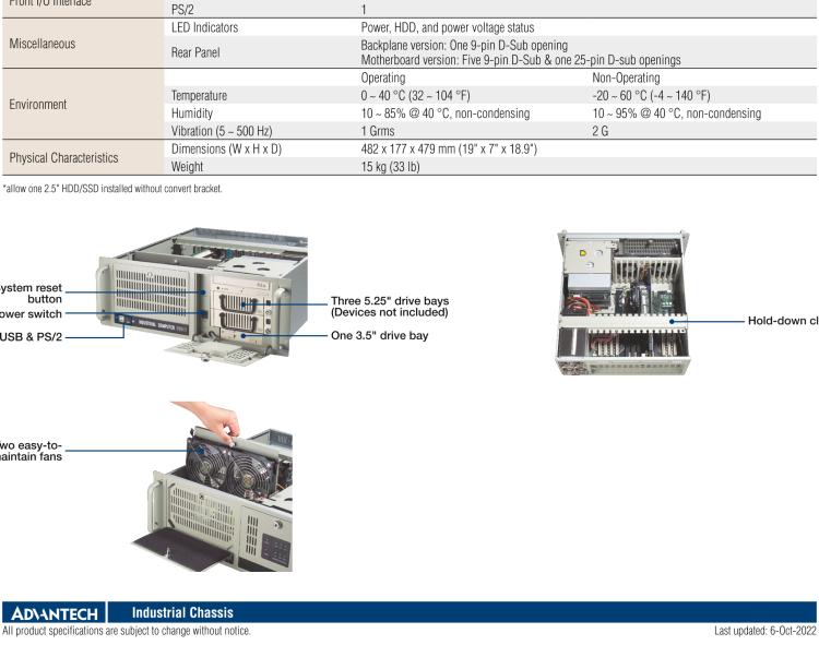 研華IPC-610-H 4U上架式機(jī)箱，支持LED指示 & 聲音警報(bào)通知