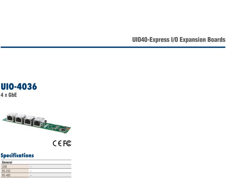 研華UIO-4030 UIO40-Express I/O 擴(kuò)展卡，支持 1 2 wires RS-232, 1 RS-485 和 8 GPIO (-24~24V input level)