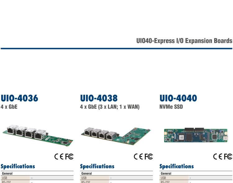 研華UIO-4038 UIO40-Express I/O 擴(kuò)展卡，，支持 3 LAN & 1 WAN