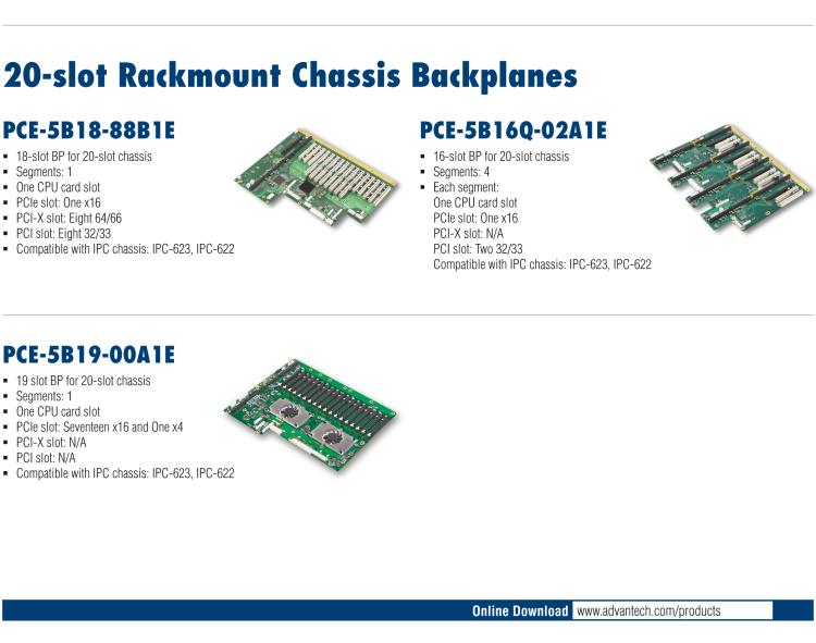 研華PCE-5B03V 3-slot Butterfly BP for 1U chassis