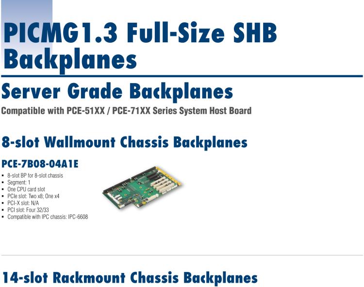 研華PCE-7B08 8-slot BP for 8-slot chassis