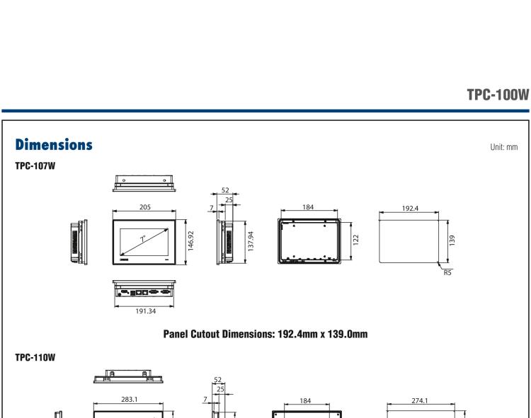 研華TPC-121W 21.5" Touch Panel Computer with ARM Cortex?-A53 Processor