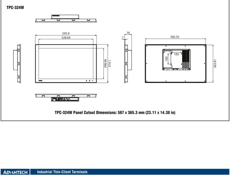 研華TPC-324W 8代Intel?Core? i3/ i5/ i7處理器24" FHD TFT LED LCD觸摸屏電腦，內(nèi)置8G DDR4 RAM