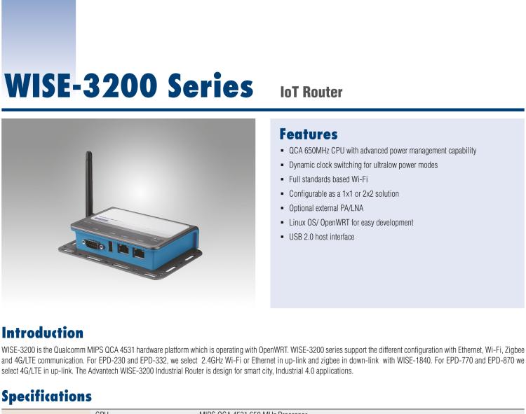 研華WISE-3270 研華EPD電子紙專用工業(yè)網(wǎng)關(guān)，以太網(wǎng)、 WIFI（AP）、4G/LTE，專為智能城市、工業(yè)4.2應(yīng)用而設(shè)計(jì)。