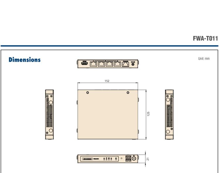 研華FWA-T011 基于Intel? Celeron? N3350/J3455 入門級(jí)SD-WAN，安全網(wǎng)關(guān)微型網(wǎng)絡(luò)應(yīng)用平臺(tái)