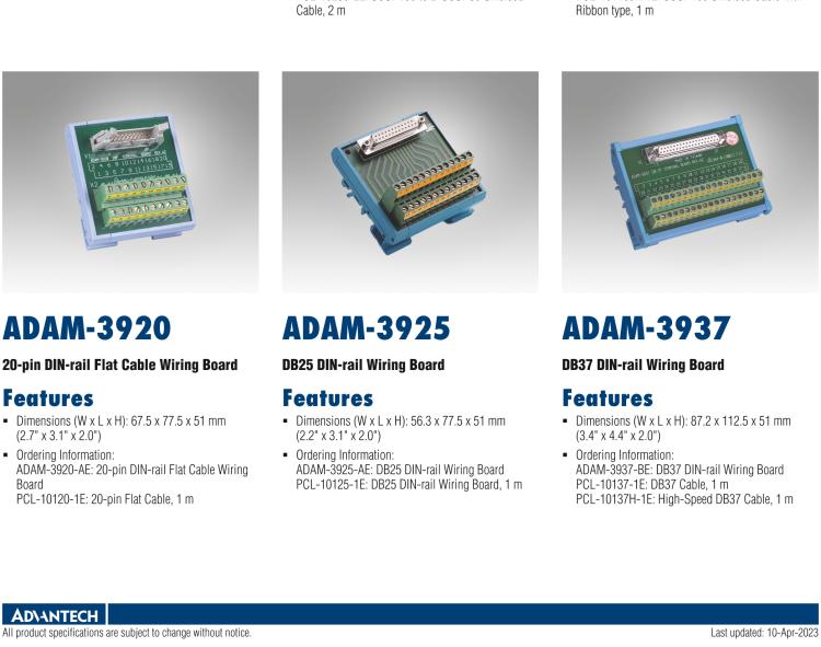 研華ADAM-3968 DIN導軌安裝的68腳SCSI-II接線端子