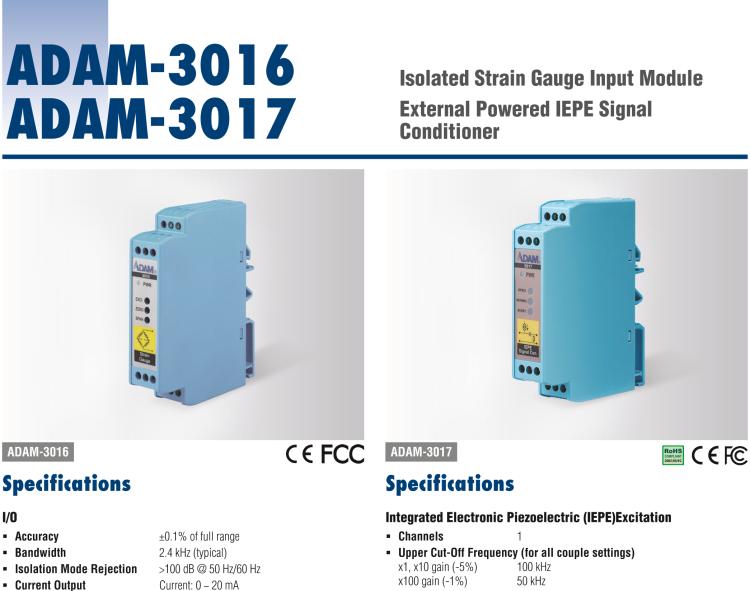 研華ADAM-3017 1通道外部供電 IEPE信號調(diào)理模塊