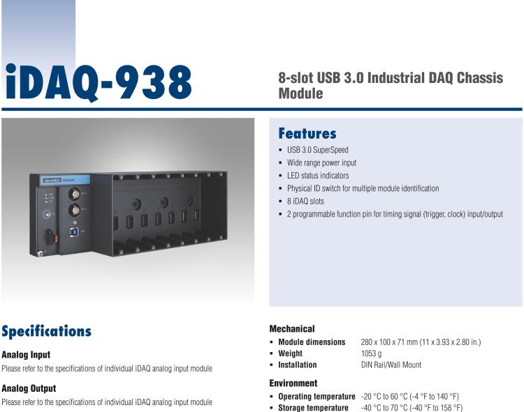 研華iDAQ-938 8-slot USB 3.0 iDAQ Base Unit